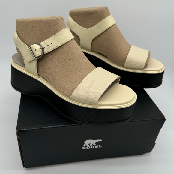 Sorel Shoes - Sorel Dayspring Platform Sandal in Honey White Size 9.5